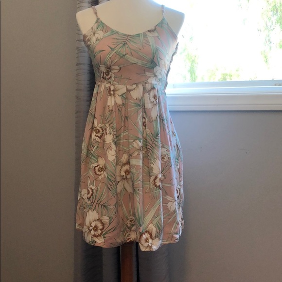 pale pink floral dress